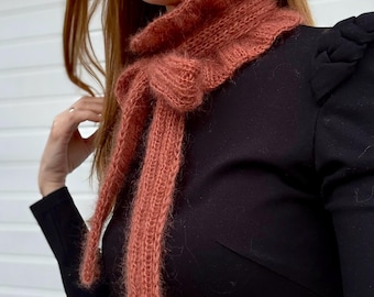 Höststickmönster PDF / Enkel volang Sophie Jabot minihalsduk för nybörjare / 1-dagsprojekt / Trendig feminin helgstickad omlott-idé