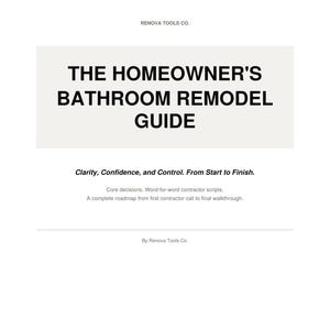 Guía de remodelación de baños en PDF / Planificador para propietarios / Guiones para contratistas / Impermeabilización y azulejos / Descarga digital