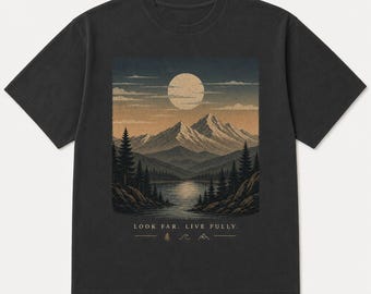 Rooted in Nature Landscape T-Shirt | Mountain Lake Graphic Tee