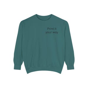 Sweatshirt | Customizable Minimal Text Crewneck | Garment Dyed | unisex sweatshirt | Wilderness Adventure | Nomad Collective image 7