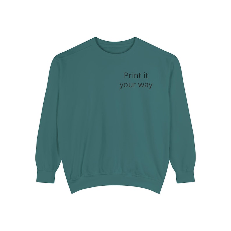 Sweatshirt | Customizable Minimal Text Crewneck | Garment Dyed | unisex sweatshirt | Wilderness Adventure | Nomad Collective image 7