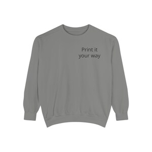 Sweatshirt | Customizable Minimal Text Crewneck | Garment Dyed | unisex sweatshirt | Wilderness Adventure | Nomad Collective image 13