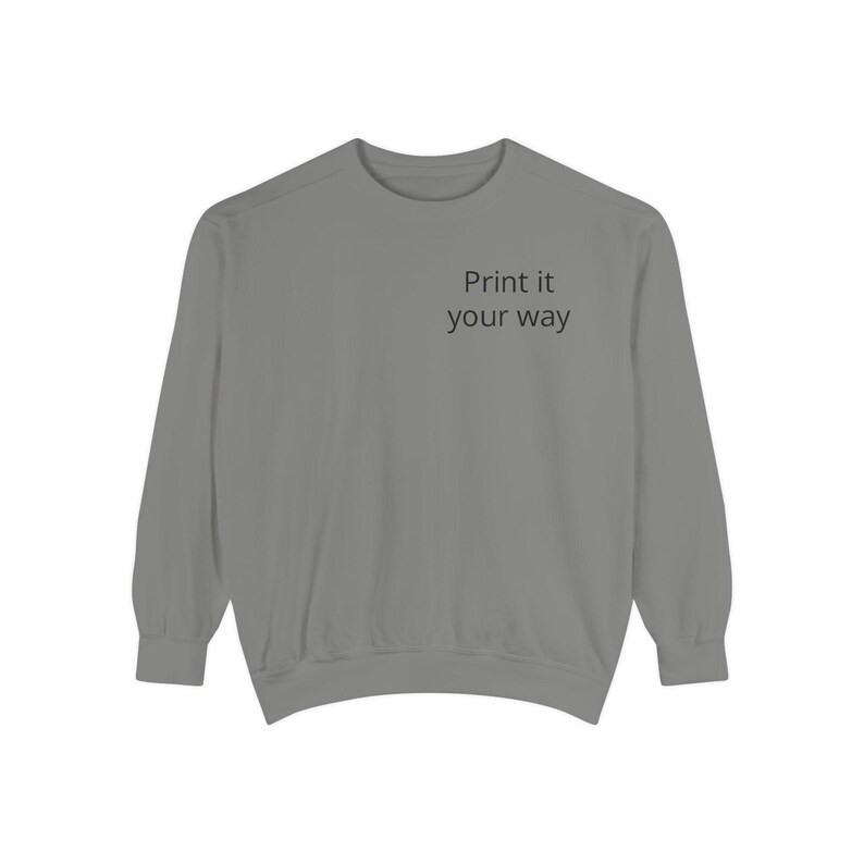 Sweatshirt | Customizable Minimal Text Crewneck | Garment Dyed | unisex sweatshirt | Wilderness Adventure | Nomad Collective image 13