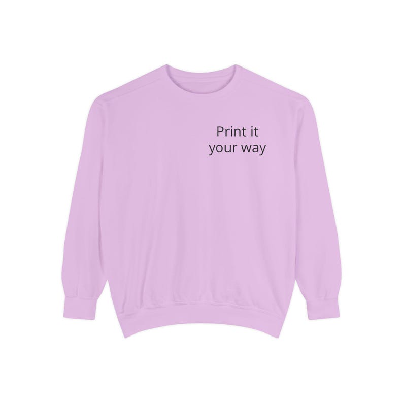 Sweatshirt | Customizable Minimal Text Crewneck | Garment Dyed | unisex sweatshirt | Wilderness Adventure | Nomad Collective image 6