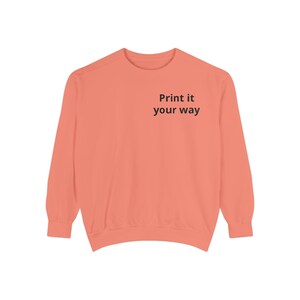 Sweatshirt | Customizable Minimal Text Crewneck | Garment Dyed | unisex sweatshirt | Wilderness Adventure | Nomad Collective image 10