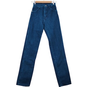 Vintage 90s Wrangler 14MWZ Cowboy Cut Jeans Made in USA Pinstripe Blue Sz 1x34 image 1