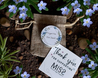 Miscarriage Support Forget-Me-Not Seeds in Gift Tin and Pouch