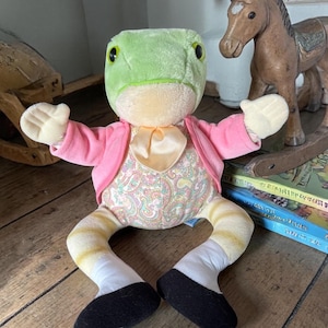 Pre-loved Jeremy Fisher Vintage Eden Frederick Warne Soft Plush Toy (Beatrix Potter)