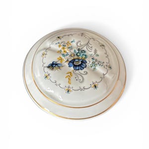 Tarro para joyas de porcelana fina Royal Tara Blue con diseño floral – Decoración estilo casa de campo irlandesa