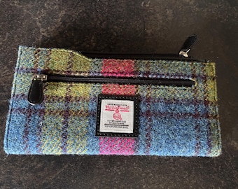Pre-loved Harris Tweed Woolen Tartan Purse and Card Wallet Scottish Purse Scotland Gift