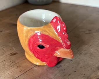 Quail Ceramic Red Chicken Head Egg Cup – Quirky Breakfast Tableware