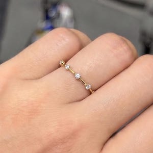 Nature Inspired Diamond Wedding Band, 0.4CT Lab Grown Diamond Wedding Band, Delicate Stackable Ring, 14K Gold 1.2MM Diamond Wedding Band