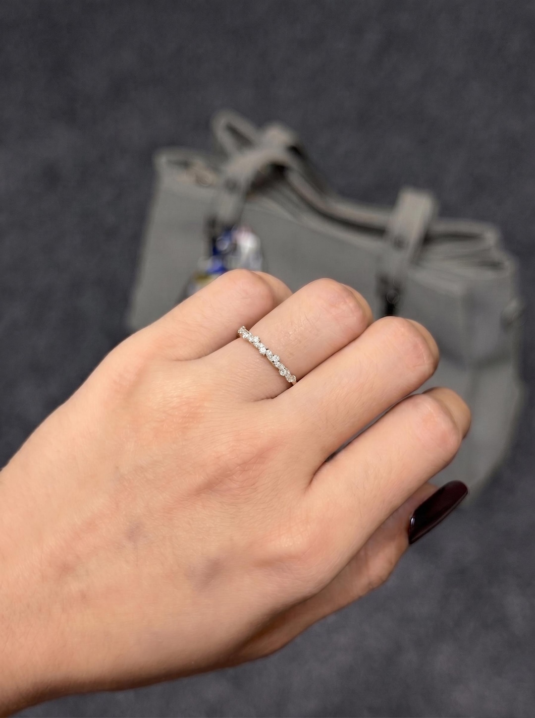 Marquise Lab Grown Diamond Wedding Band, Vintage 14K Yellow Gold Ring ...