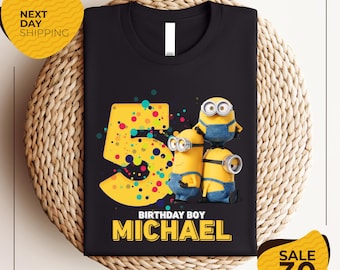 Custom Minion Birthday Shirt | Minion Birthday | Minion Birthday Shirt | Minion Custom Birthday Shirts | Minion Party Tee