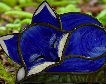 Sleeping Blue Fox Nightlight