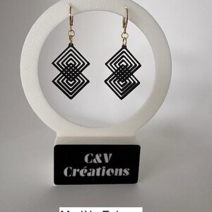 Boucles d'oreilles Collection AXIS Design Géométrique minimaliste