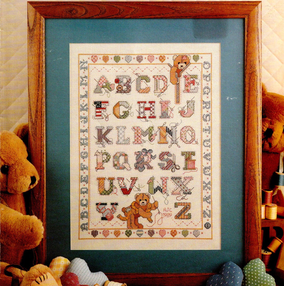 Stitcher's Alphabet Cross Stitch Pattern – A to Z Sewing Motif Sampler ...