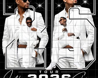 Raymond Usher and Brown R&B Tour 2026 PNG (Digital Download)