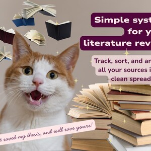 Literature Review Tracker Google Sheets | Thesis & Research Organizer Template image 3