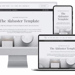 Plantilla web Divi / Tema de bienestar femenino / Paquete de diseño de WordPress / Sitio web para coaches, terapeutas y empresas de servicios