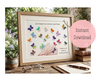 Butterfly Fingerprint Teacher Gift (Digital Download)