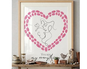 Fingerprint Heart Keepsake Craft, Toddler For Mother's   (Digital Download)
