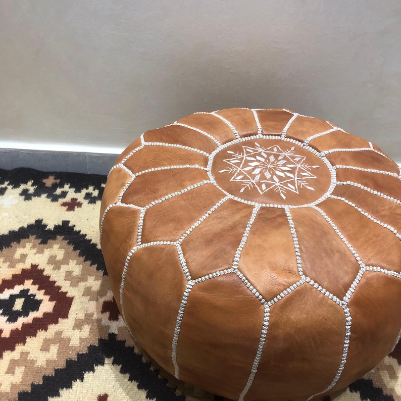Premium handcrafted Moroccan ottoman.