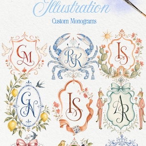 Stemma con iniziali personalizzate / Logo con monogramma per matrimonio / Emblema elegante per matrimonio / Download digitale