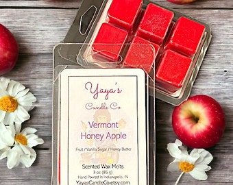 VERMONT HONEY APPLE - Wax Melts - Scallop Tarts - Wax Tarts - Wax Bars - Clamshell Wax - Wax Cubes - Scented Wax