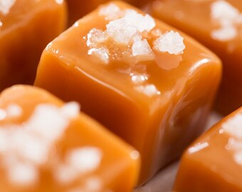 SALTED CARAMEL Clamshell Wax Melts, Cubes, Snap Bar, Melting Wax For Warmer, Strong Food Bakery Scents, Vanilla, Milk, Butter