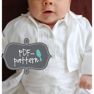 Medium Baby Tuxedo PDF INSTANT DOWNLOAD Sewing Pattern image 1