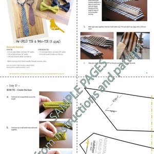 Adjustable Child Tie & Bow-tie PDF INSTANT DOWNLOAD Sewing Pattern image 5