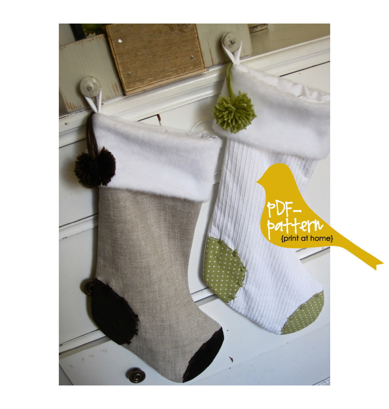 Christmas Stocking PDF INSTANT DOWNLOAD Sewing Pattern - Etsy
