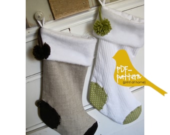 Christmas Stocking PDF (INSTANT DOWNLOAD Sewing Pattern)