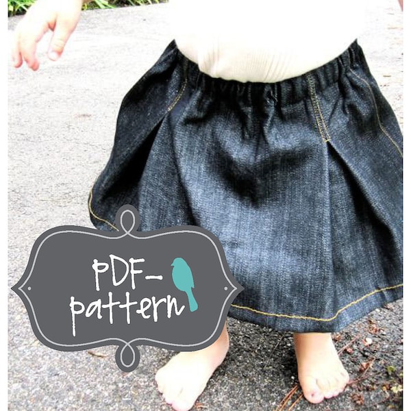 Pleated Girl Skirt PDF (INSTANT DOWNLOAD Sewing Pattern)