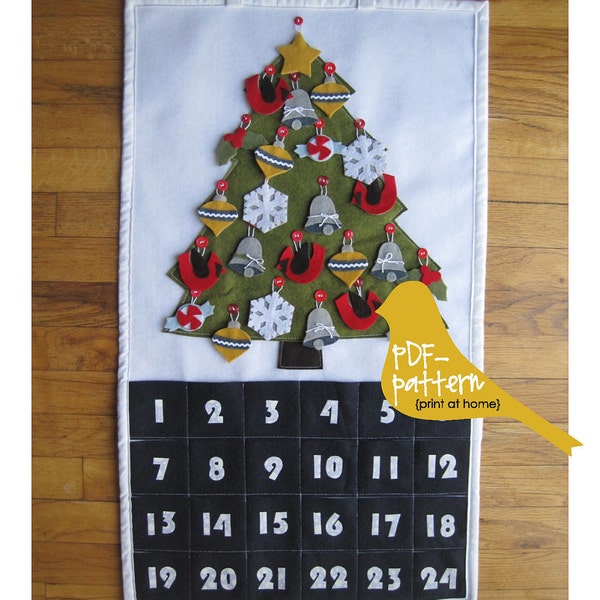 Christmas Advent Calendar PDF (INSTANT DOWNLOAD Sewing Pattern)