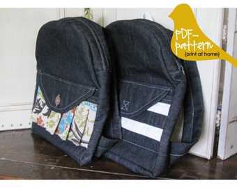 Toddler Backpack PDF (INSTANT DOWNLOAD Sewing Pattern)