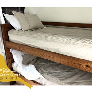 Roupa de cama com fronha PDF (DOWNLOAD INSTANTÂNEO Tutorial de costura)