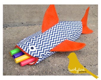 Fish Pencil Holder PDF (INSTANT DOWNLOAD Sewing Pattern)