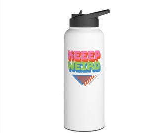 Botella de agua Keep Portland Weird / Vaso térmico de acero inoxidable / Regalo de Oregón / 18 oz y 32 oz