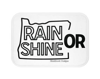 Rain Shine OR Oregon Bath Mat | State Outline