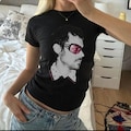 Harry Styles Baby Tee, Kiss All The Time Graphic Shirt, HS New Album Tour Tee, Y2K Concert Crop Top, Harry Styles Fan Gift product logo