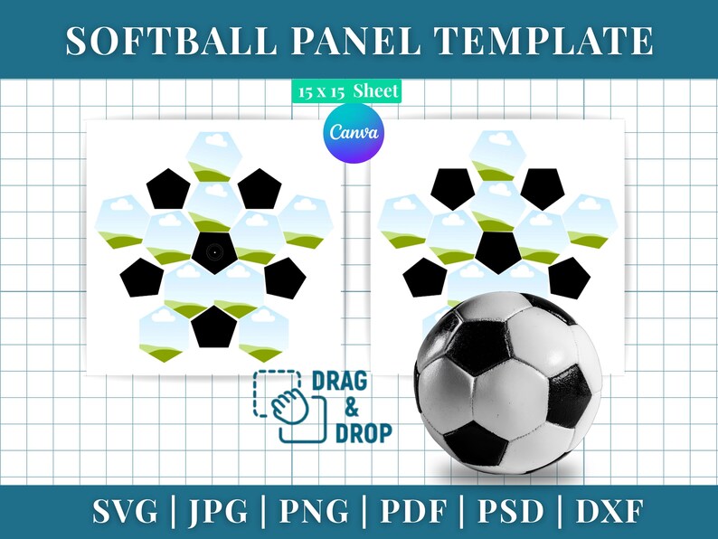 Sport Ball Panel Template, Bundle, Basketball Panel, Football Panel ...
