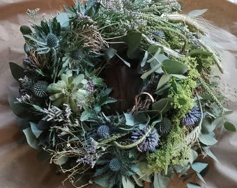 Couronne de porte, couronne de table, branches d'eucalyptus, bleues, naturelles, vertes, 25/30/35/40/45/50/60 cm