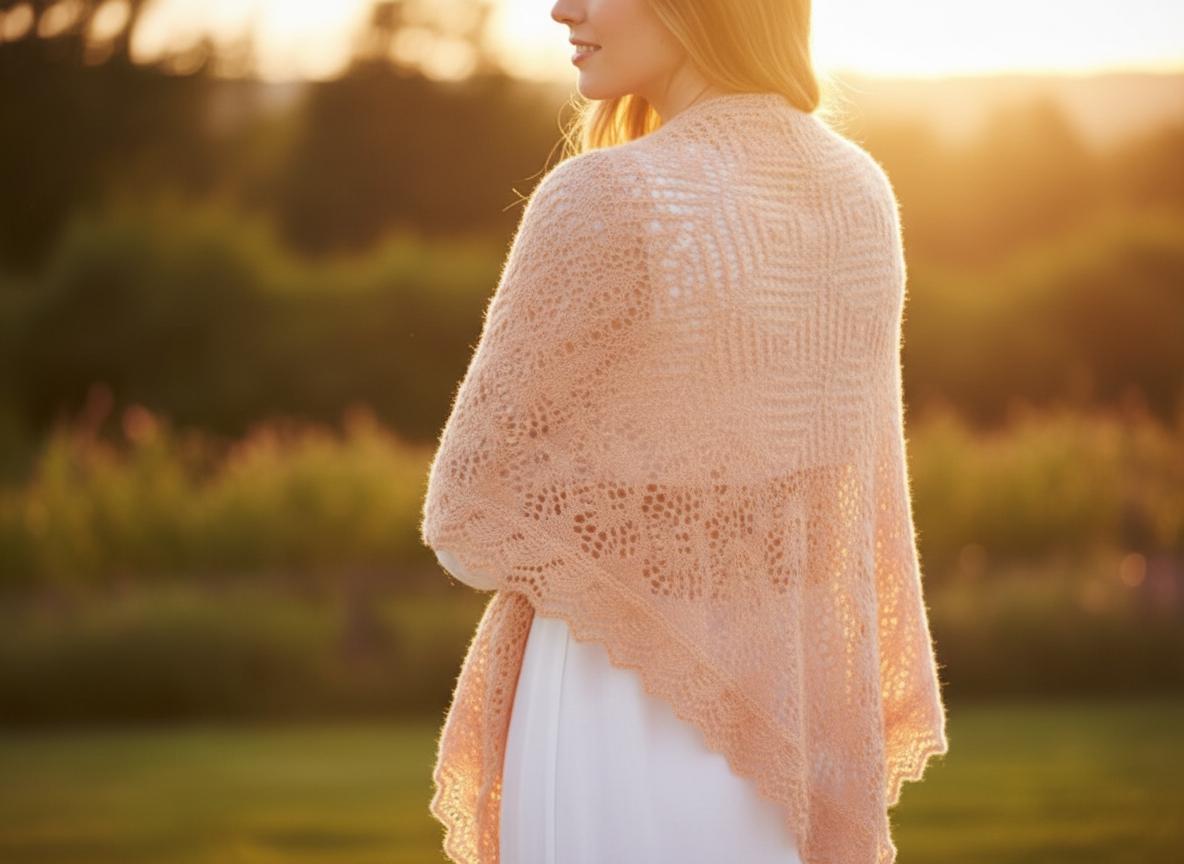 Lace Knit Triangle Shawl Pattern PDF Charted Wrap - Etsy