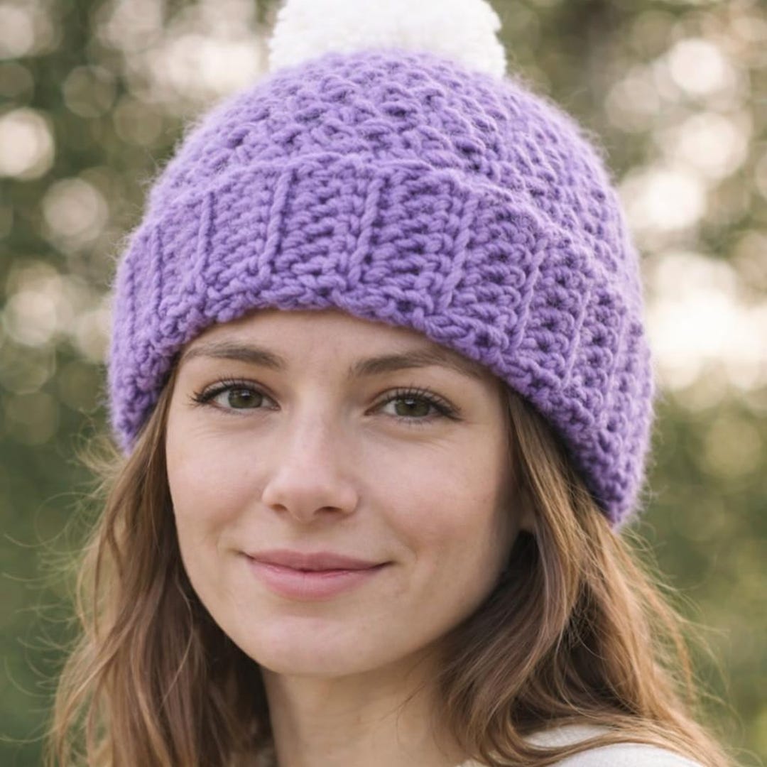 Super Bulky Crochet Hat Pattern PDF – Textured Ribbed Beanie - Etsy