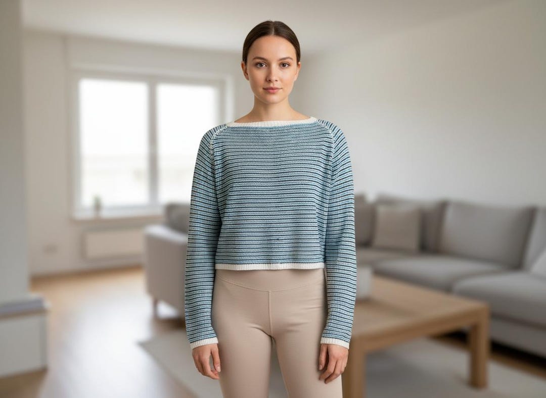 Helix Stripe Raglan Knit Sweater Pattern PDF - Etsy