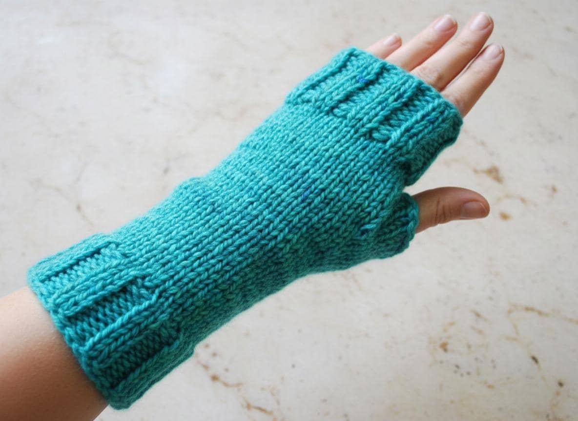 Fingerless Mittens Knitting Pattern PDF Crochet Thumb Gusset - Etsy