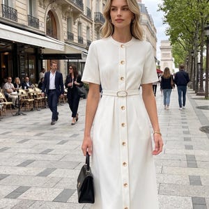 white smart casual dresses Stand Out in White Dresses for Women