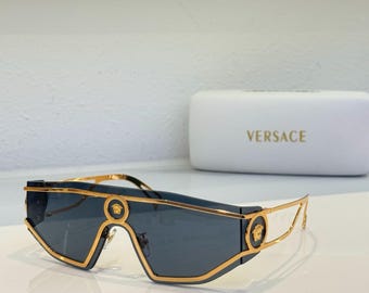 Vintage GIANNI VERSACE Mod. 413/A Col. 852 Sunglasses Black